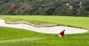 Photo of a Golfer's Approach Shot at La Jolla Country Club, a Prized San Diego Golf Course.