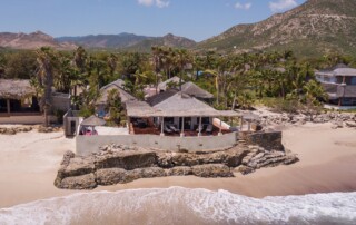 Cabo Pulmo view from flying above.